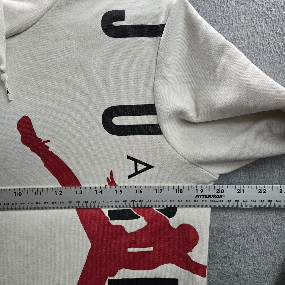 Jordan‎ Men Hoodie S White Graphic Print Big Logo Air Jumpman